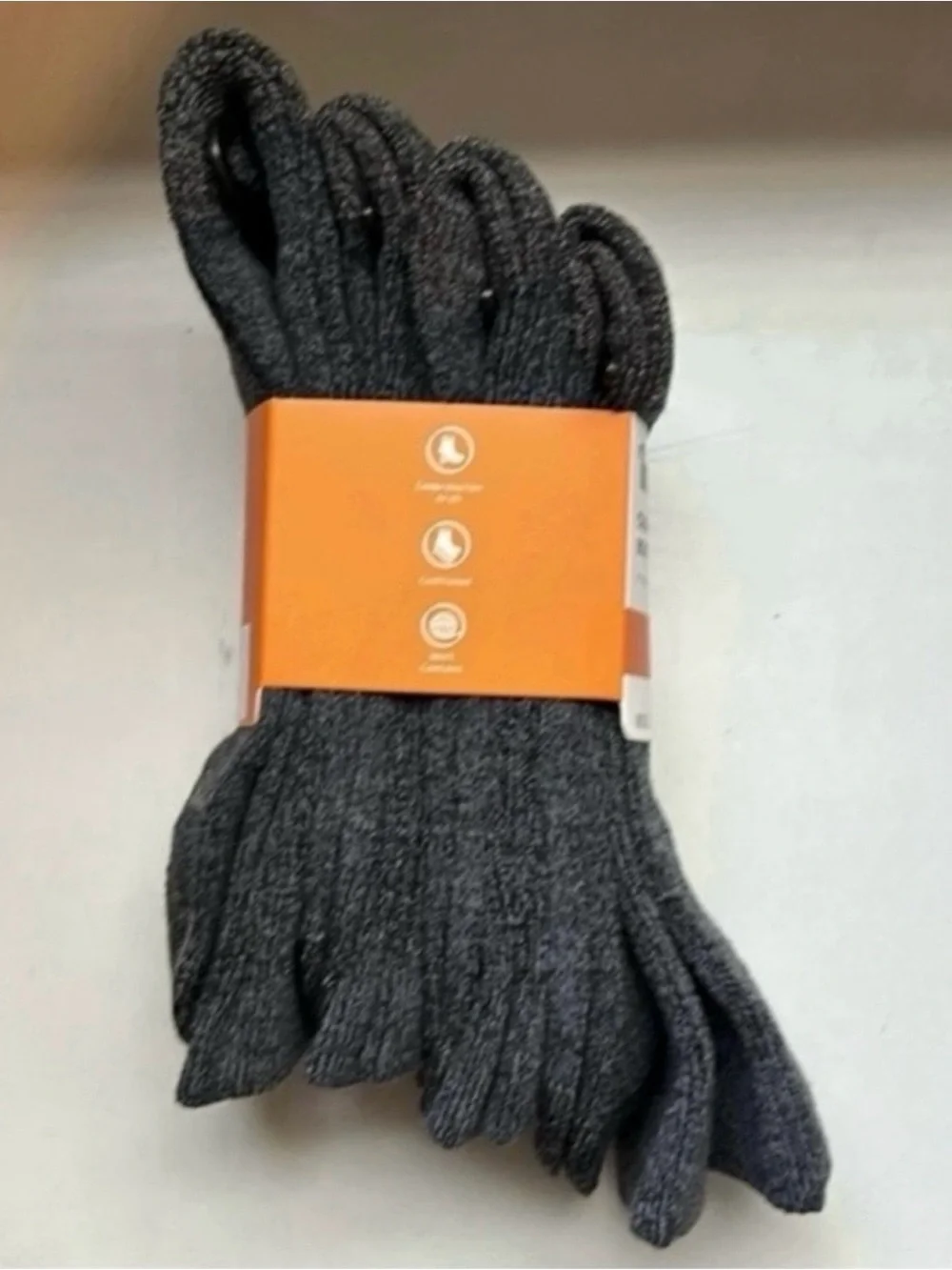 New Timberland Socks Men’s 4 Pair Gray Wool Cushioned Boot Socks Casual Outdoors
